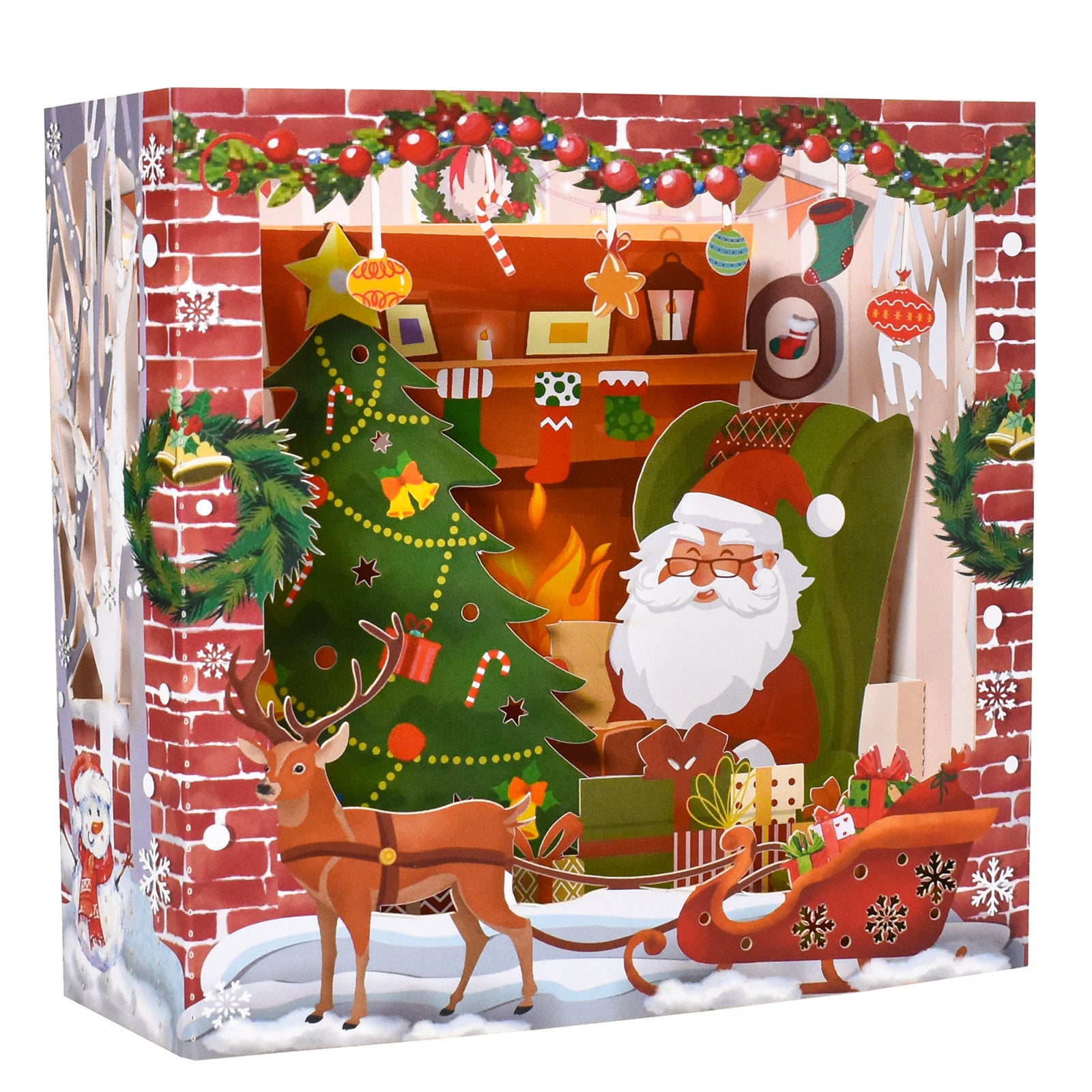 Santa Claus Christmas Box 3D Pop Up Card