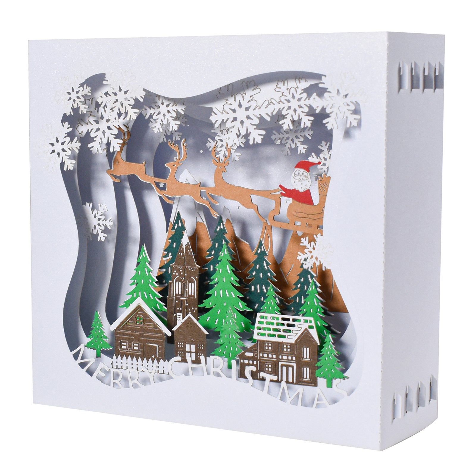 Merry Christmas Winter Pop Up Box Card