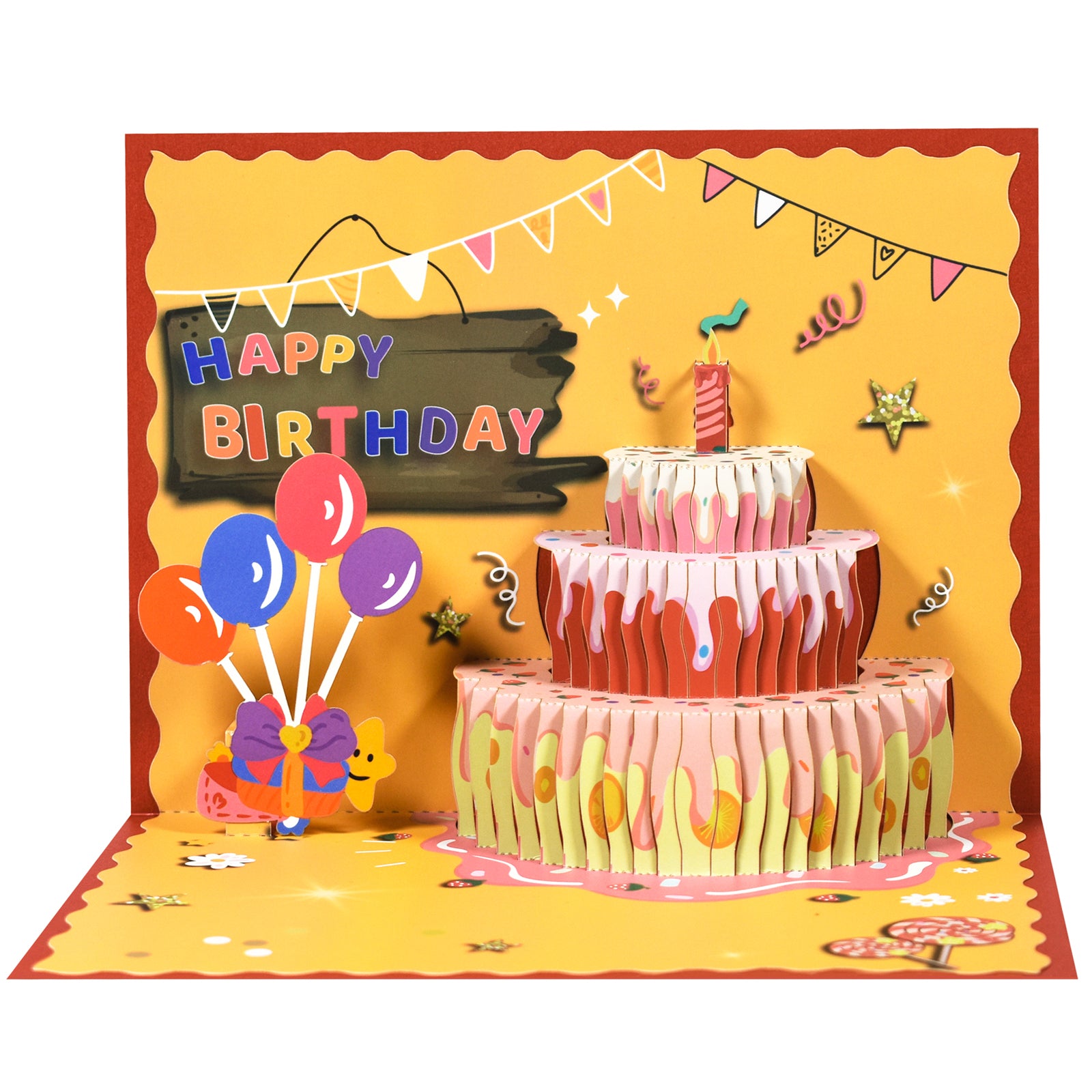 3D Birthday Pop-up Card Strawberry