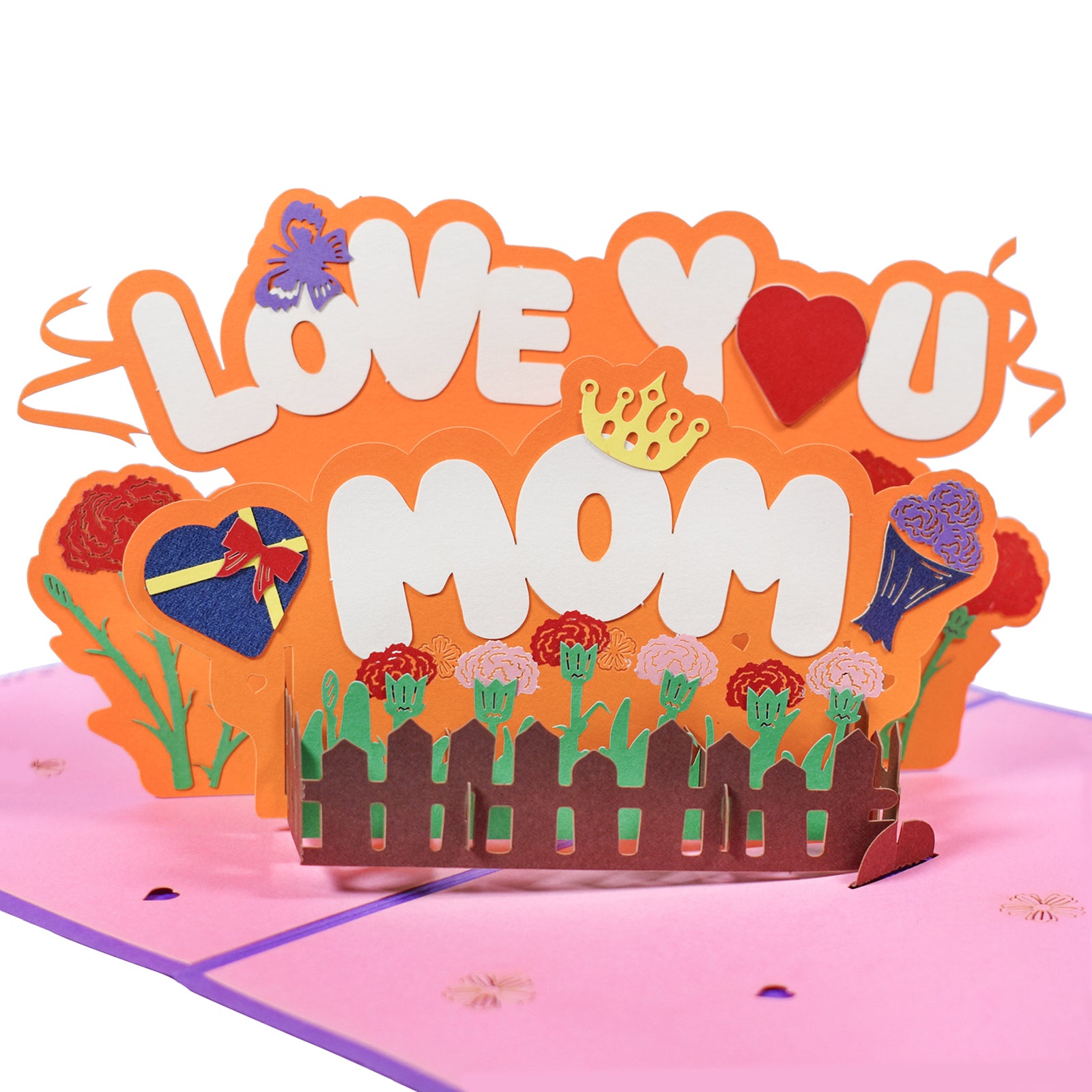 LOVE YOU MOM 3D Pop Up Card for Mother's Day