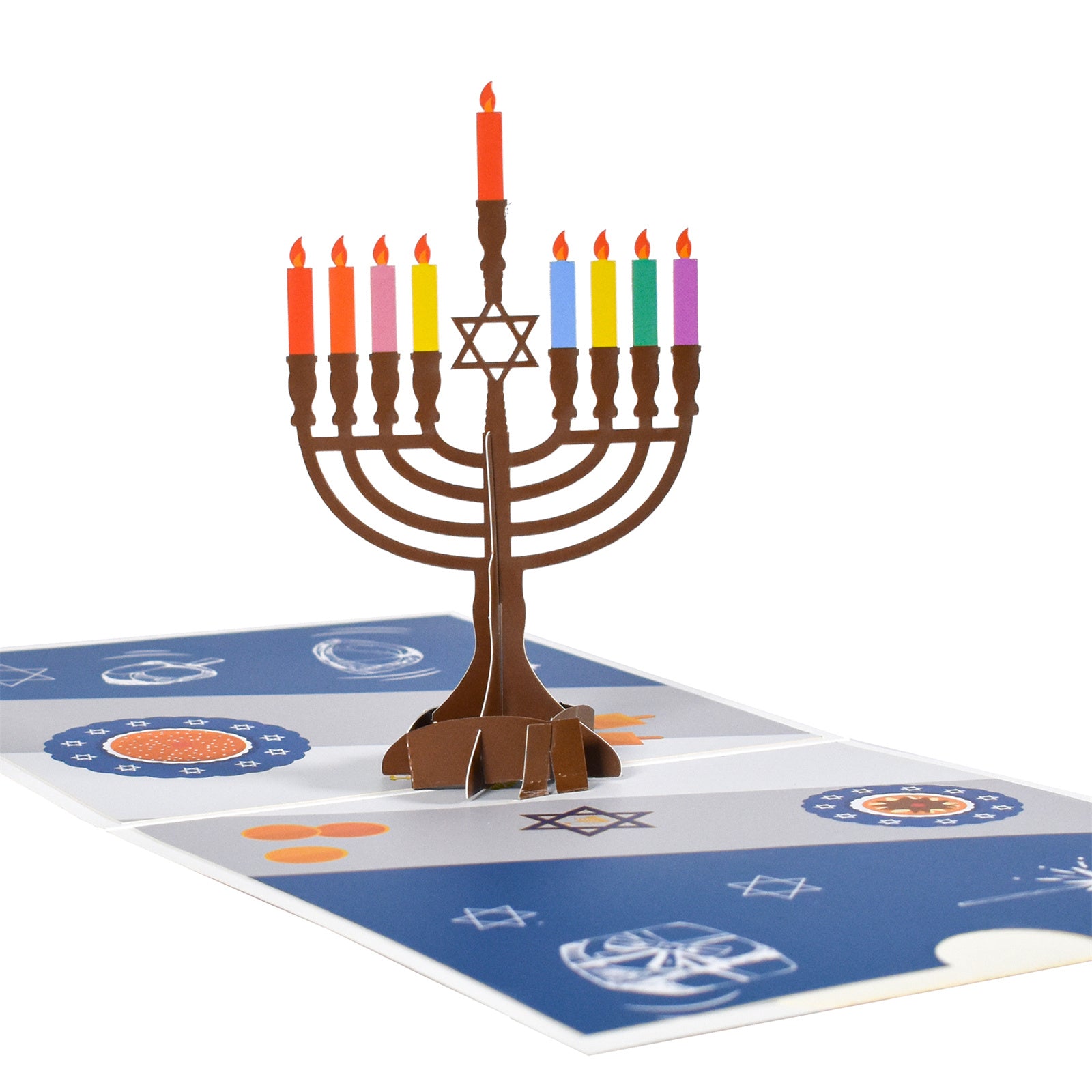 3D Hanukkah Menorah Pop Up Card