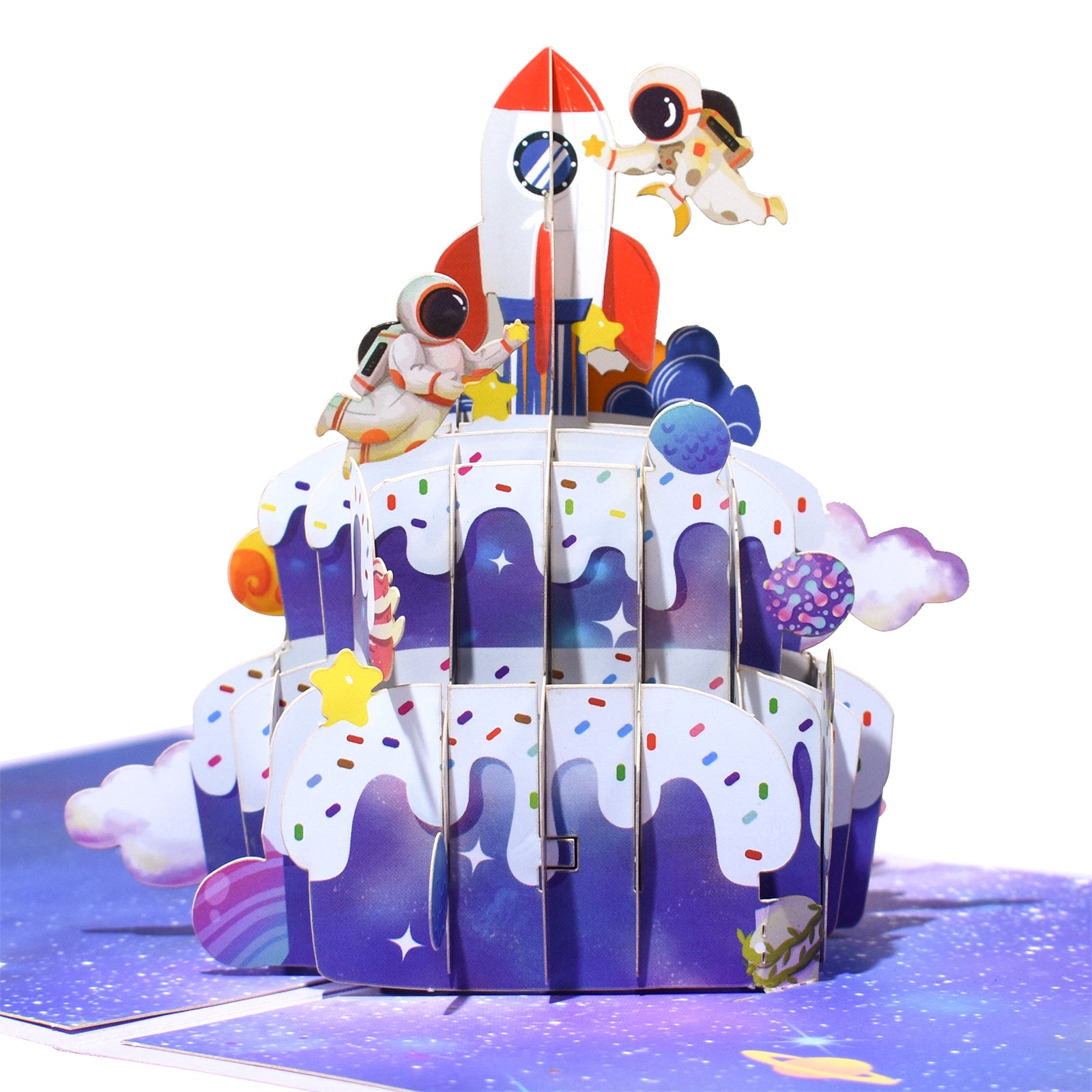 3D Space Rocket Pop Up Birthday Card for Kids