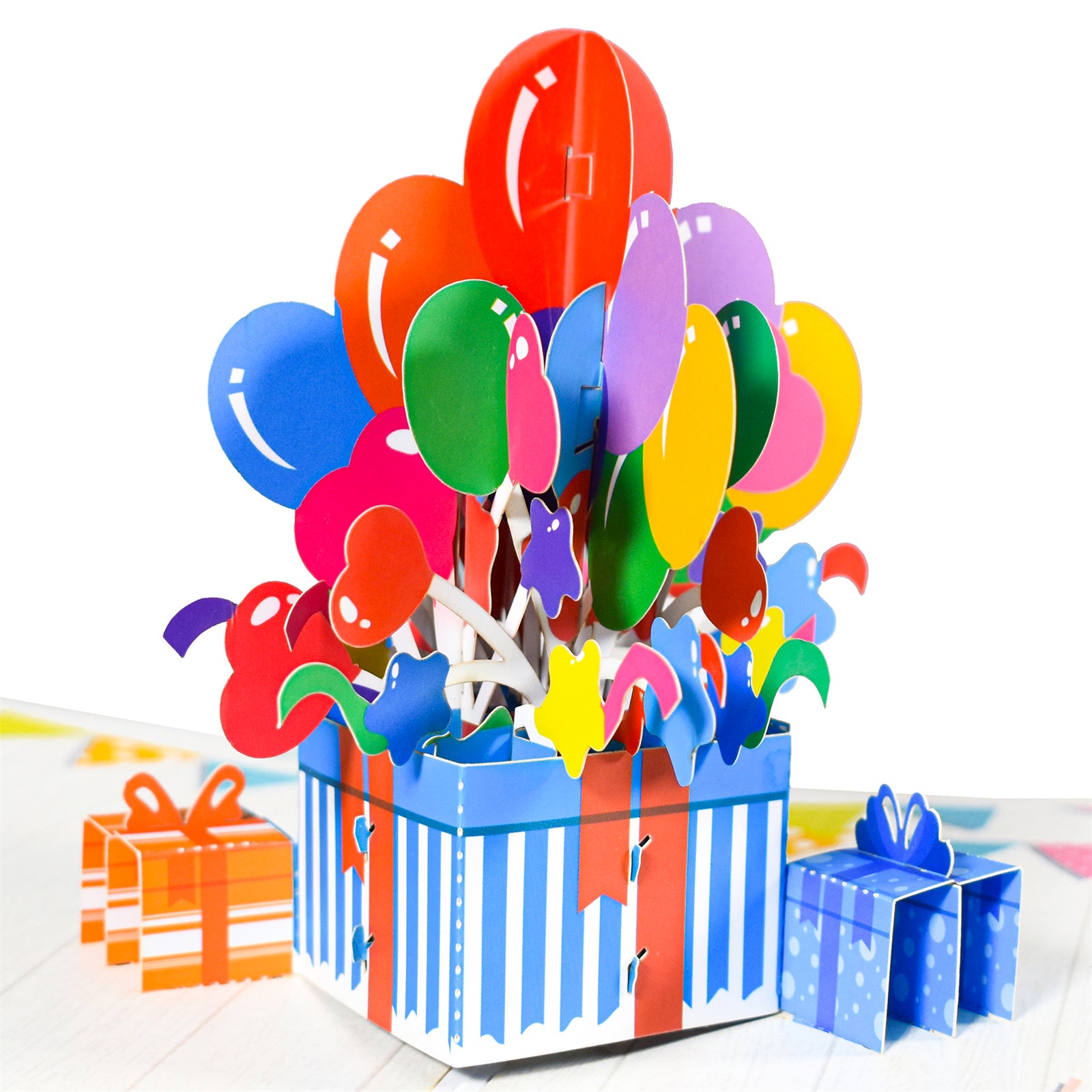 Colorful Birthday Balloon 3D Pop Up Card