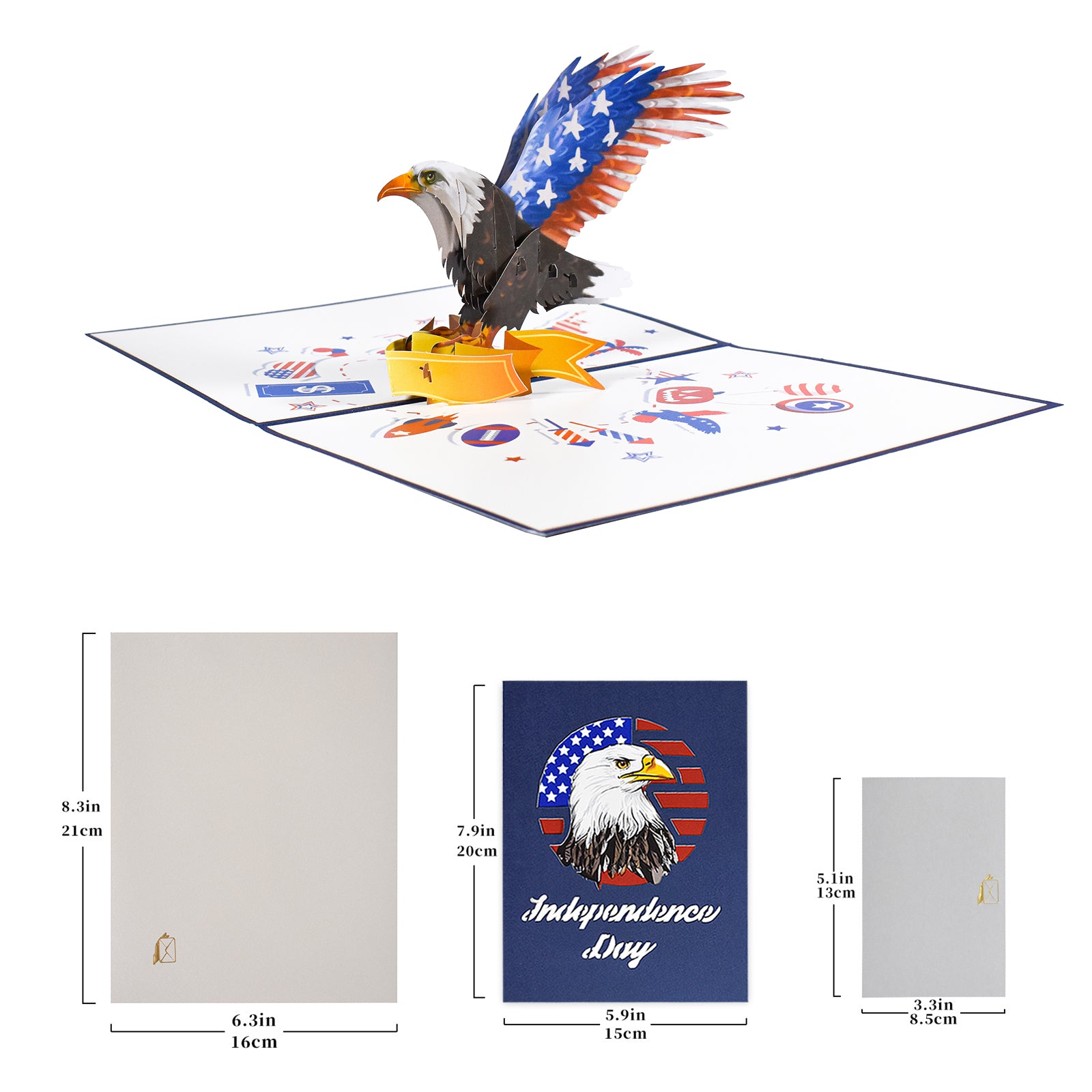 Independence Day Pop Up Card 3D Eagle