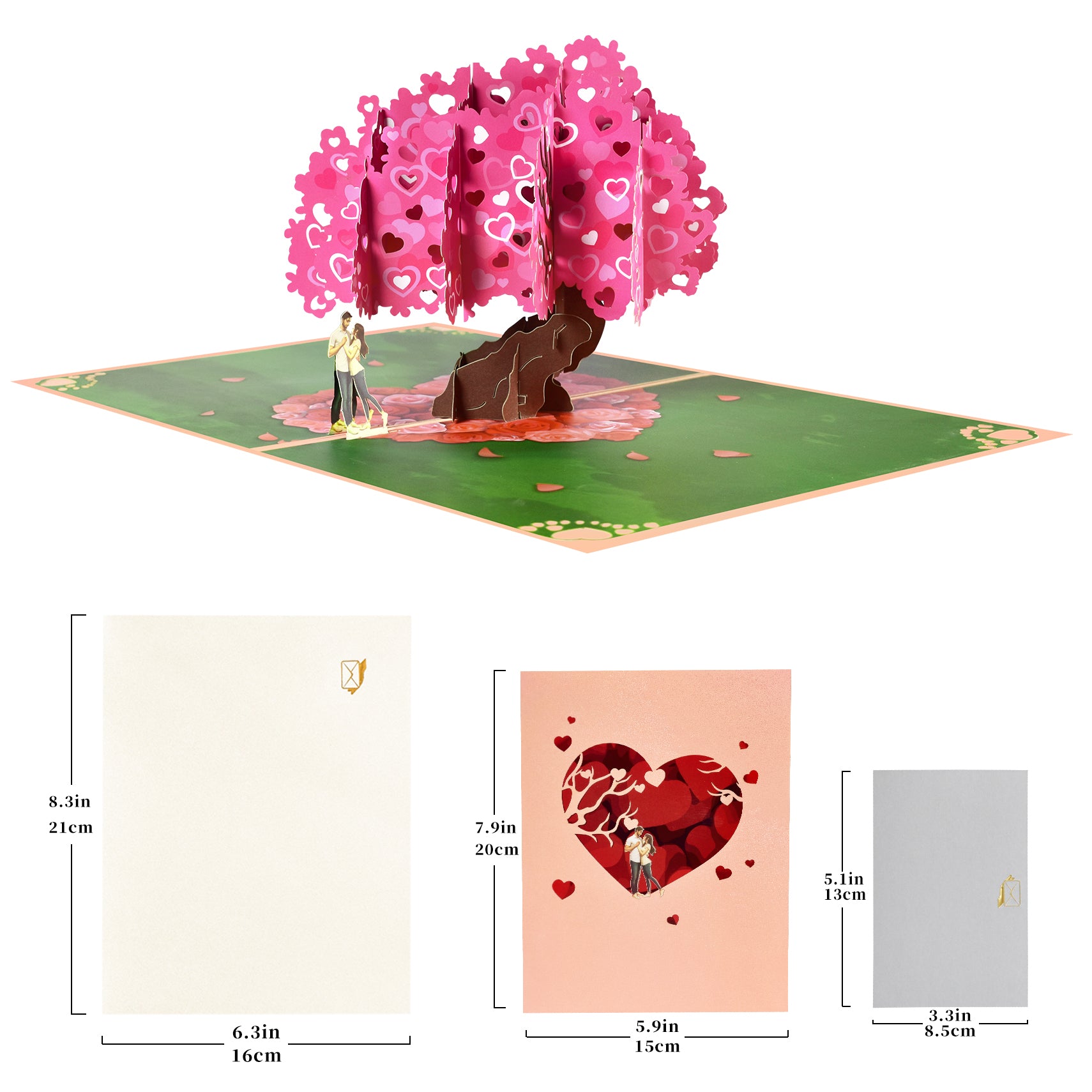 3D Romance Pop Up Card for Anniversary, Valentine's Day