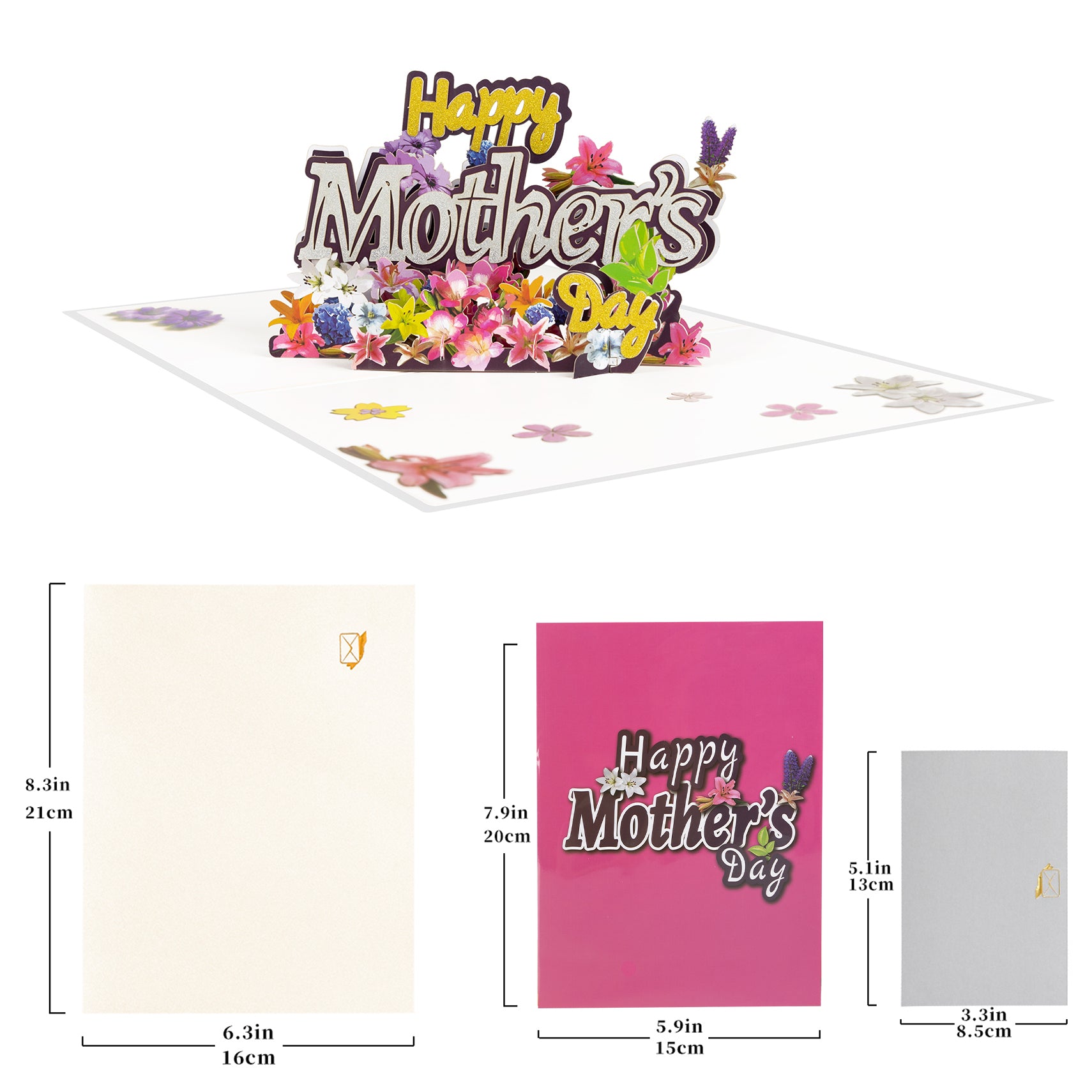 3D Lily Happy Mother's Day Pop Up Card