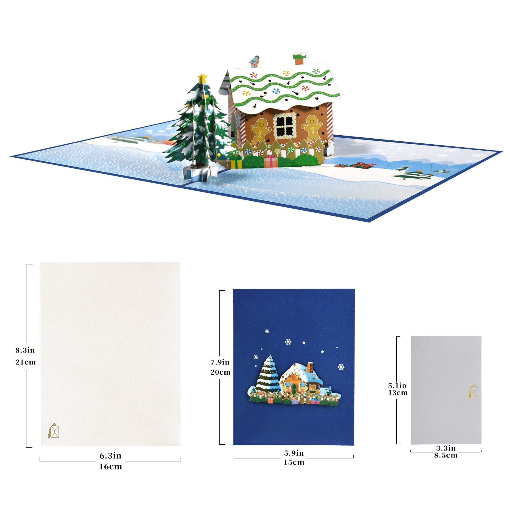 Gingerbread House Christmas Tree Pop Up Card