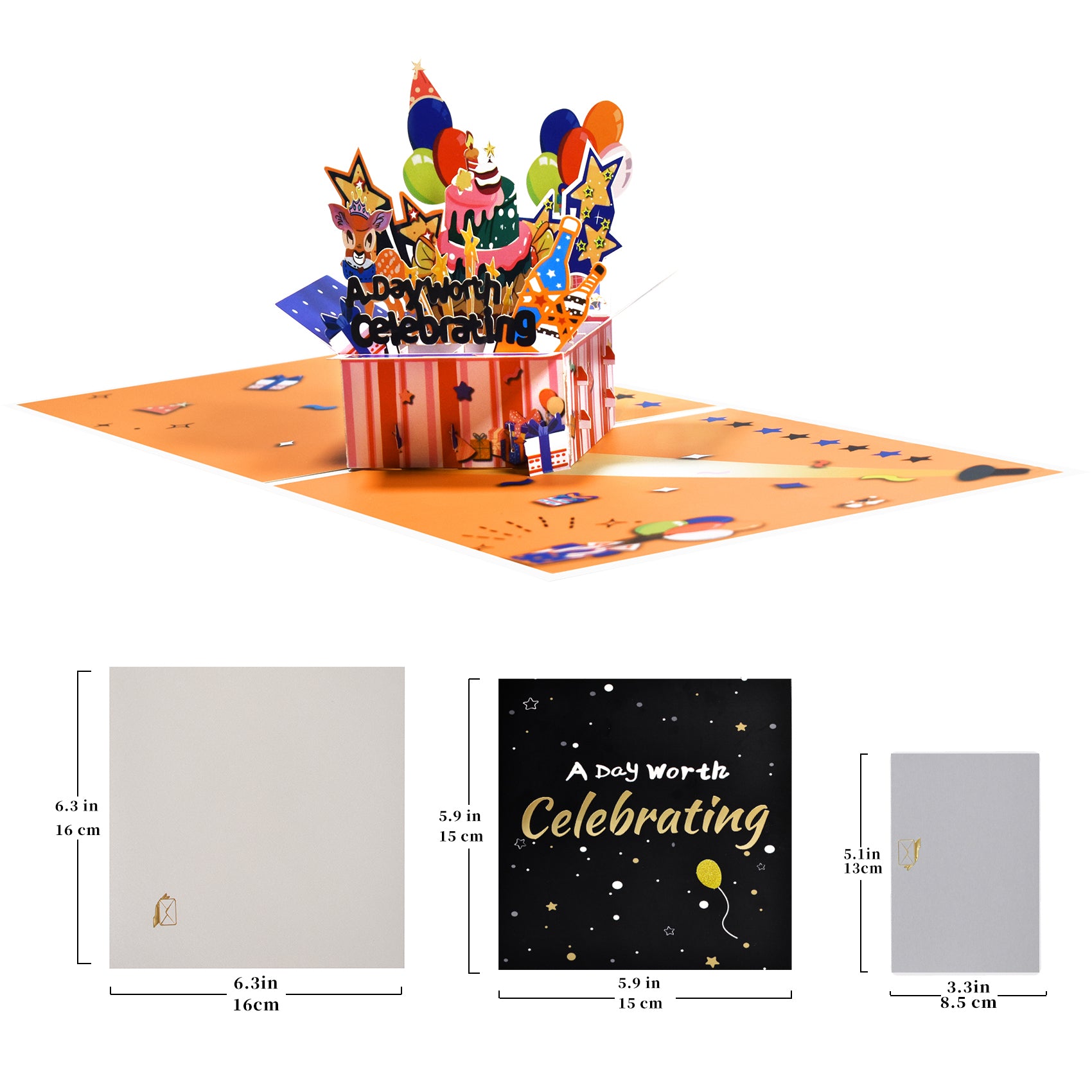 3D Greeting Pop Up Card for Celebrating Birthday Anniversary Gift Box