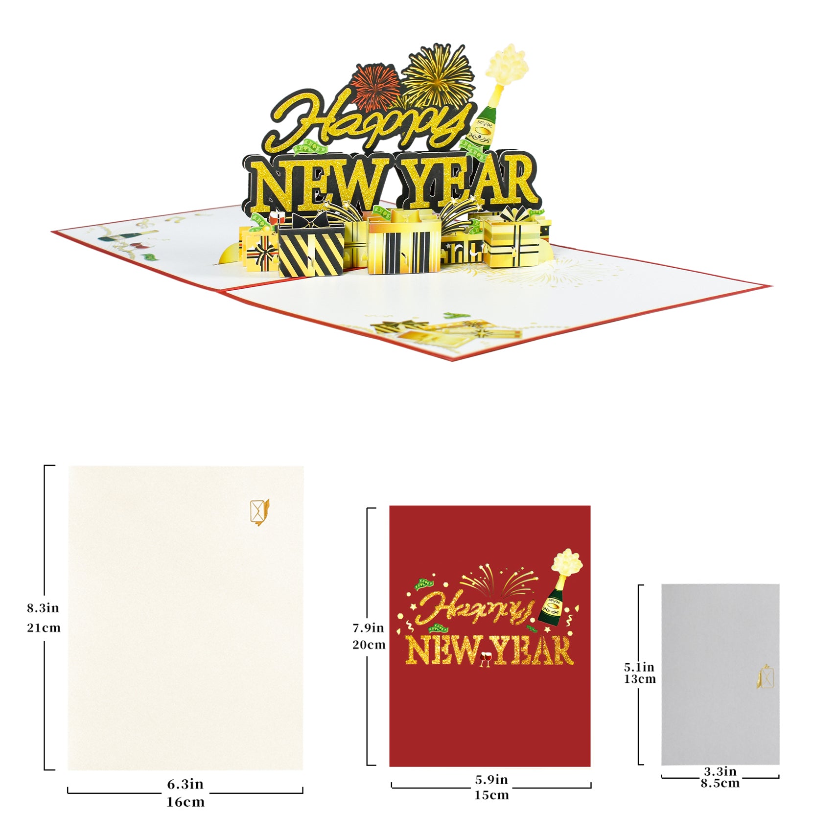 3D Pop Up Card for New Year