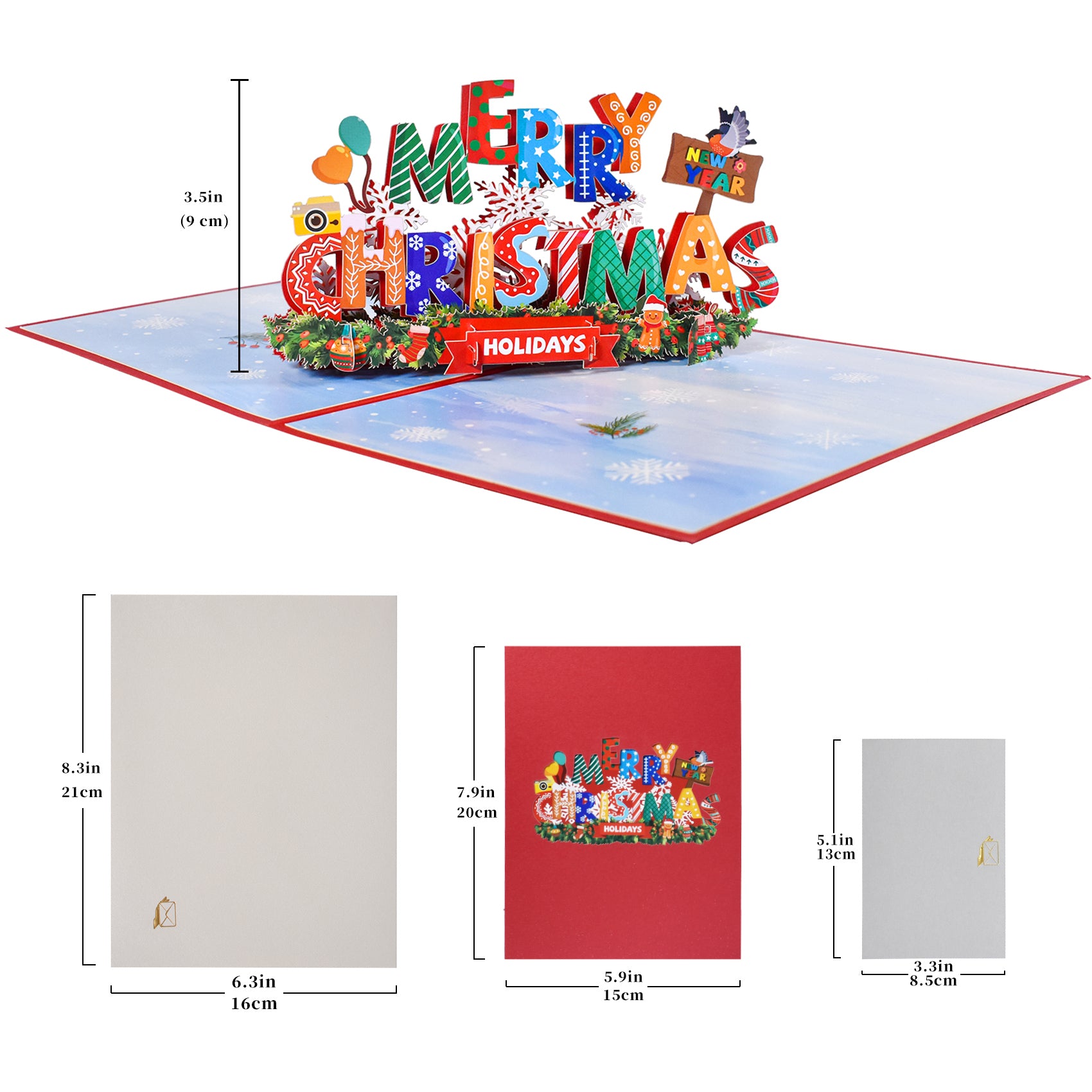 Merry Christmas 3D Pop Up Card