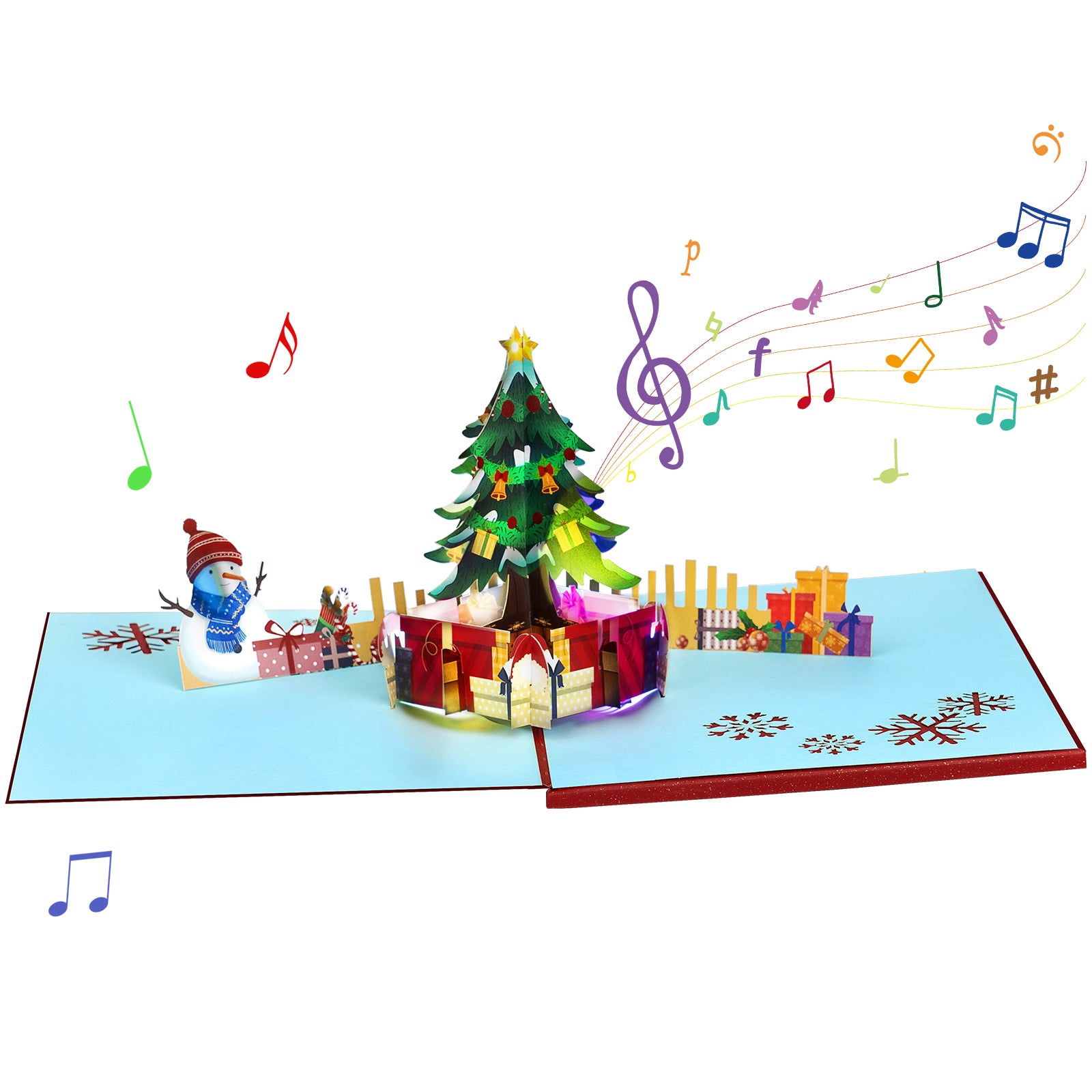 Christmas Tree Pop Up Card with Music & Lights