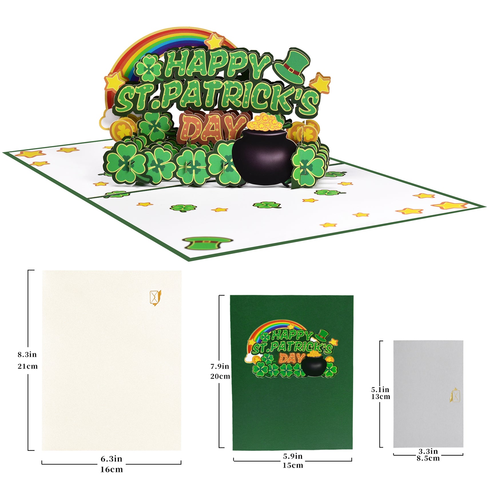 3D Four Leaf Clover Pop Up Card for St. Patrick's Day