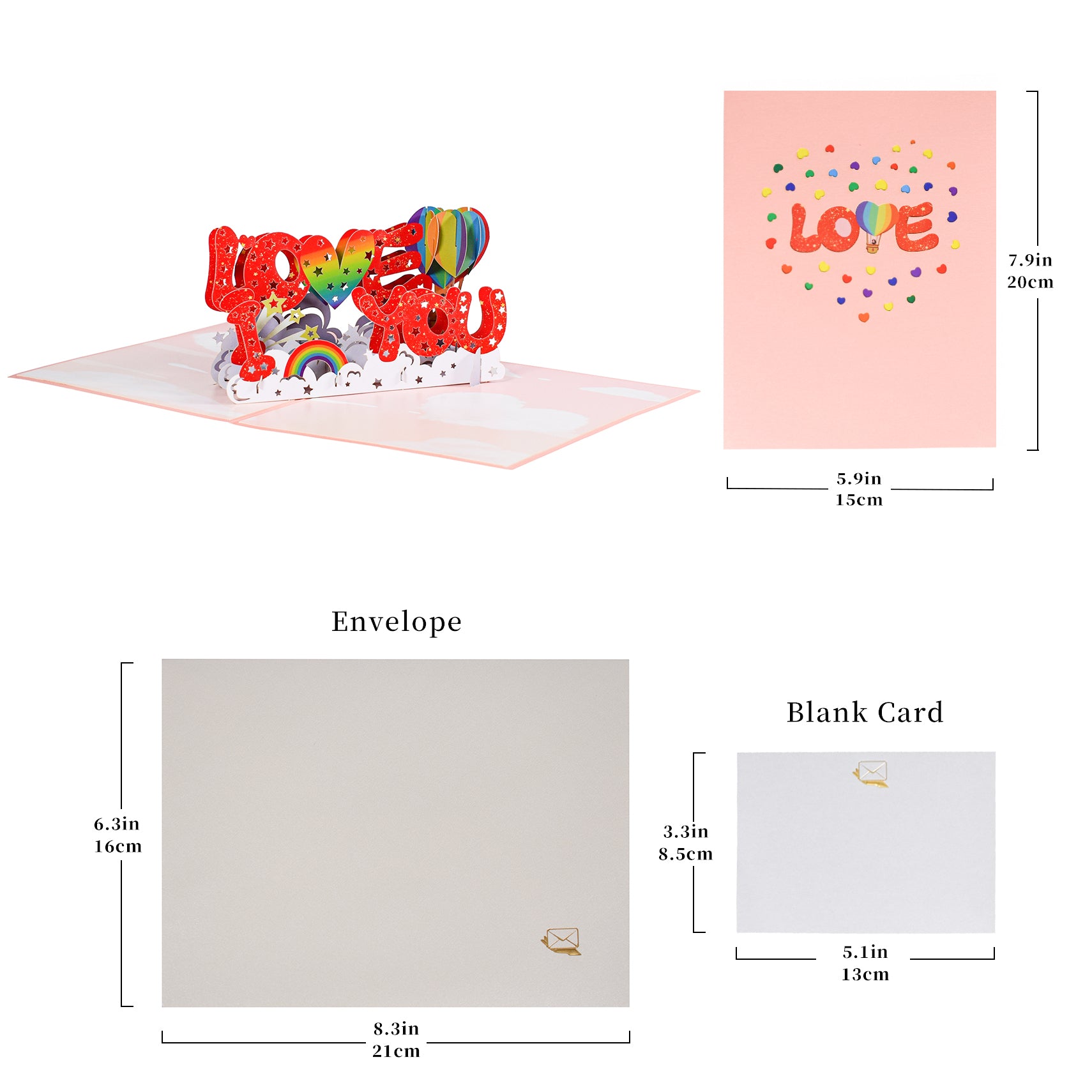 I Love You Pop Up Card for Anniversary, Valentine's Day