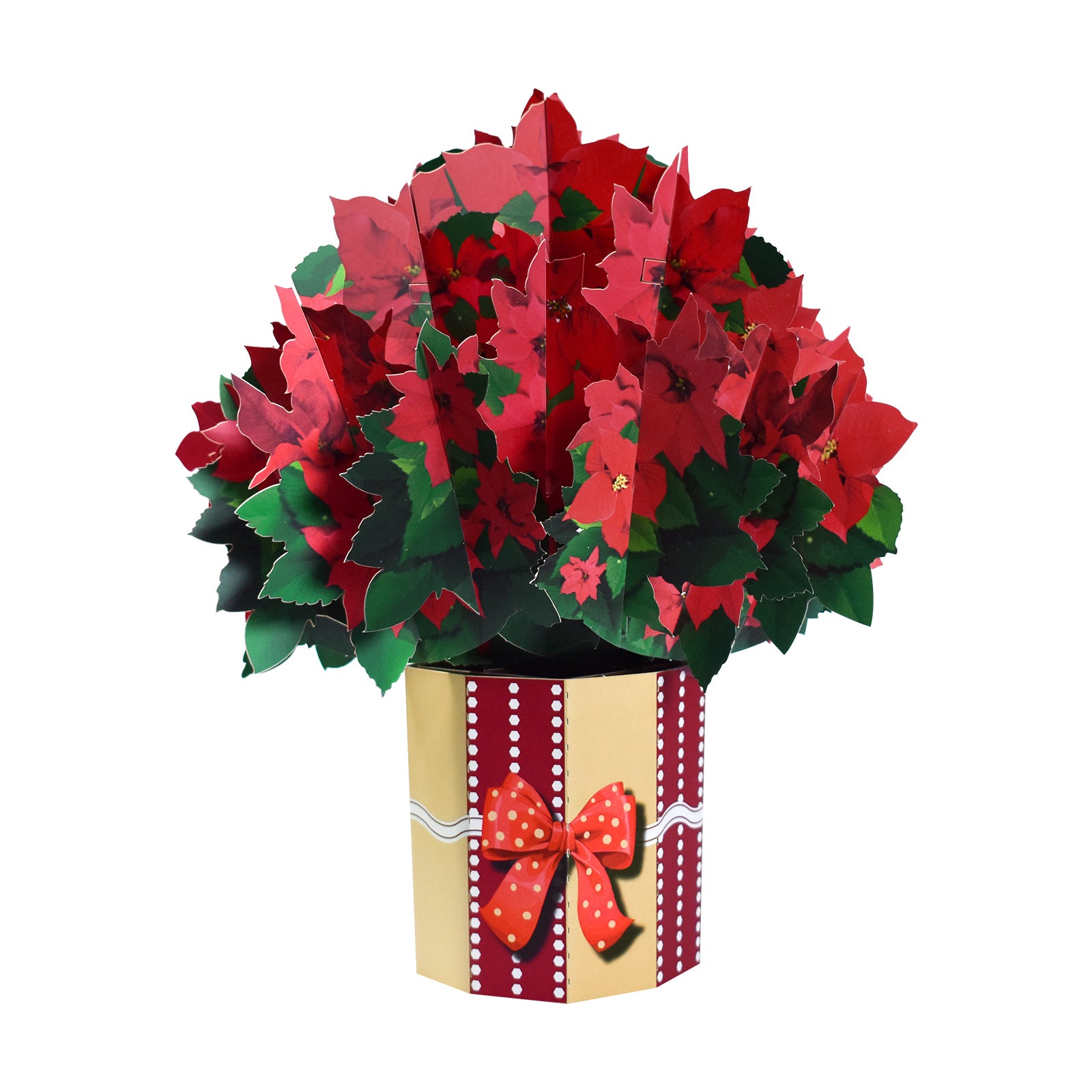 Christmas Poinsettia Pop Up Bouquet 3D Card