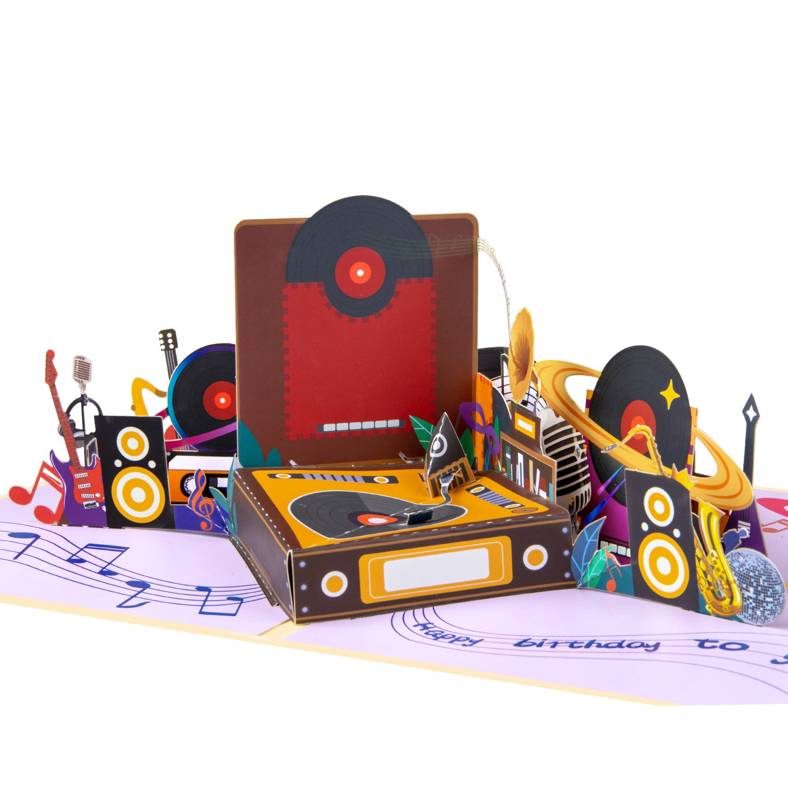 3D Birthday Phonograph Pop Up Card