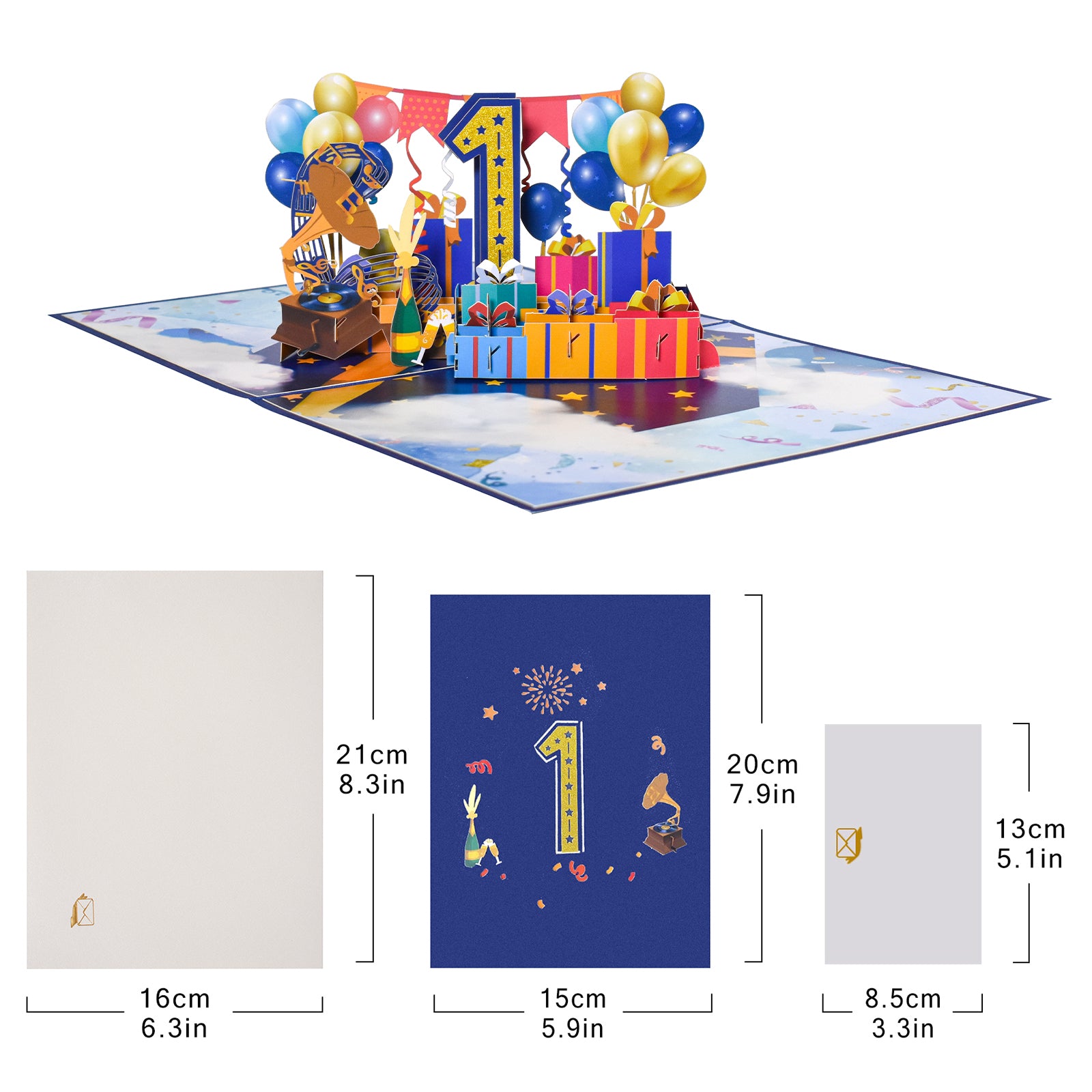 3D Milestone Anniversary Pop Up Card with Number