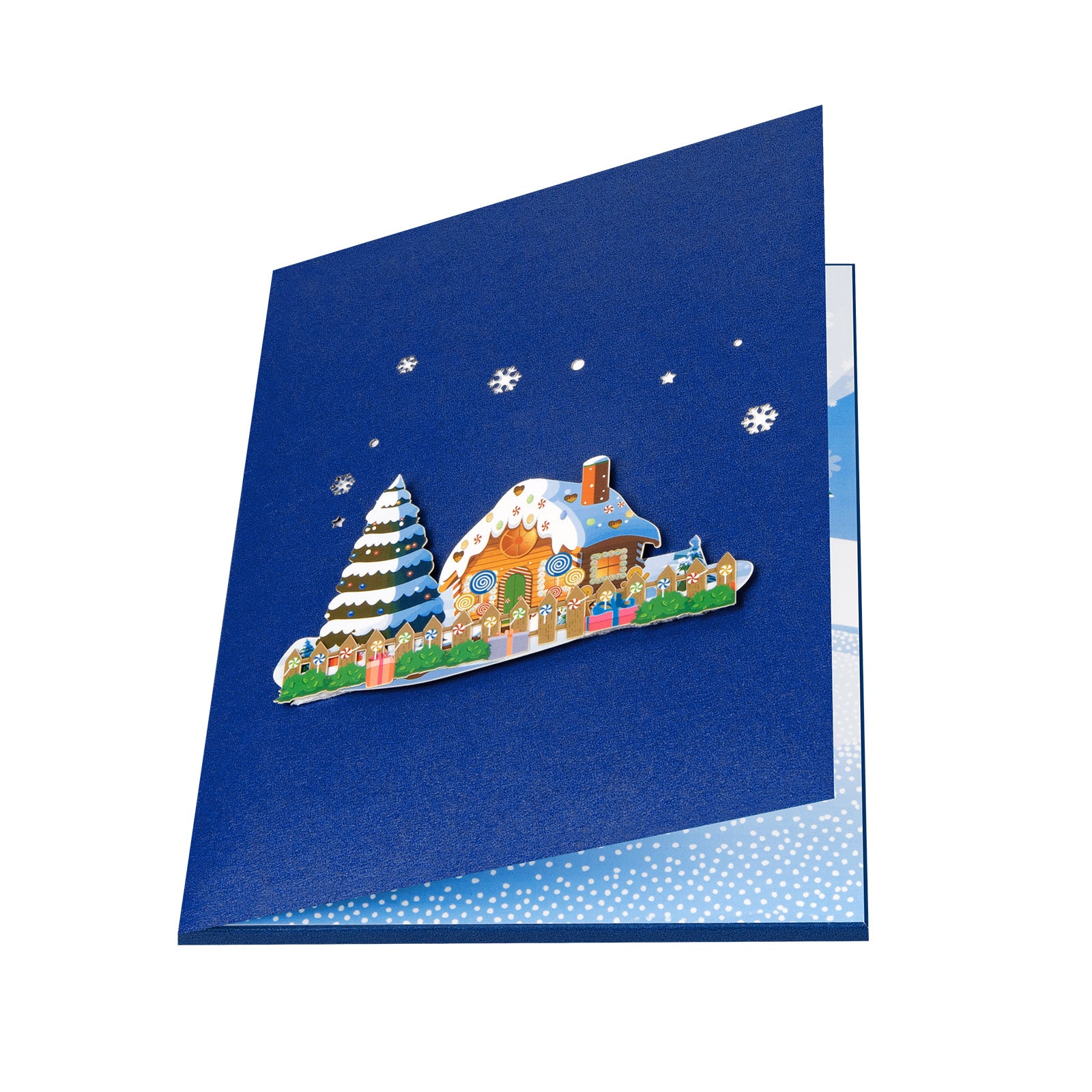 3D Gingerbread House Christmas Pop Up Card with Music & Lights