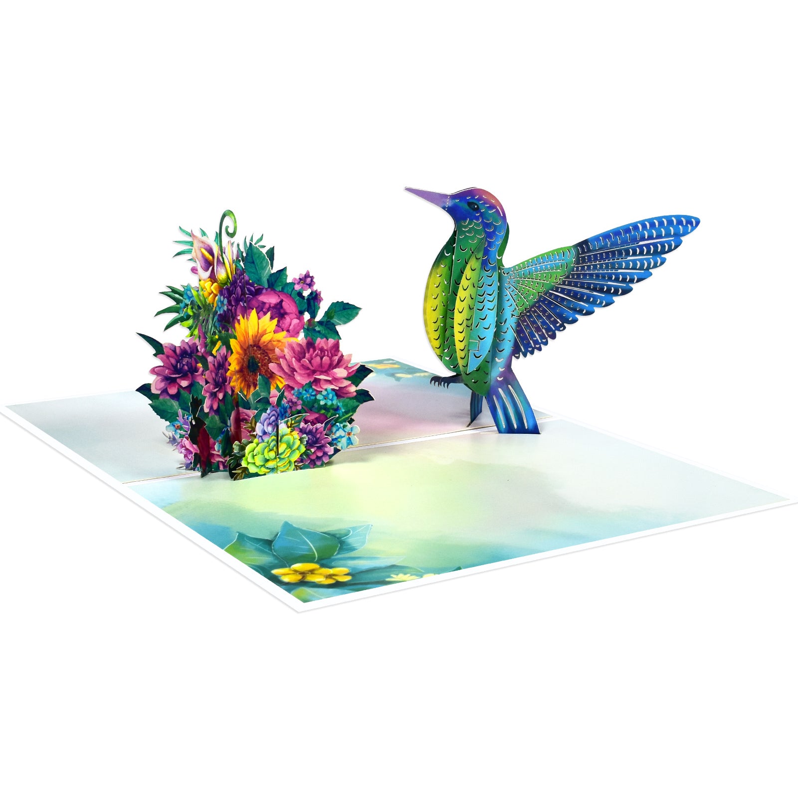 3D Hummingbird Pop Up Card for Birthday, Mother's Day