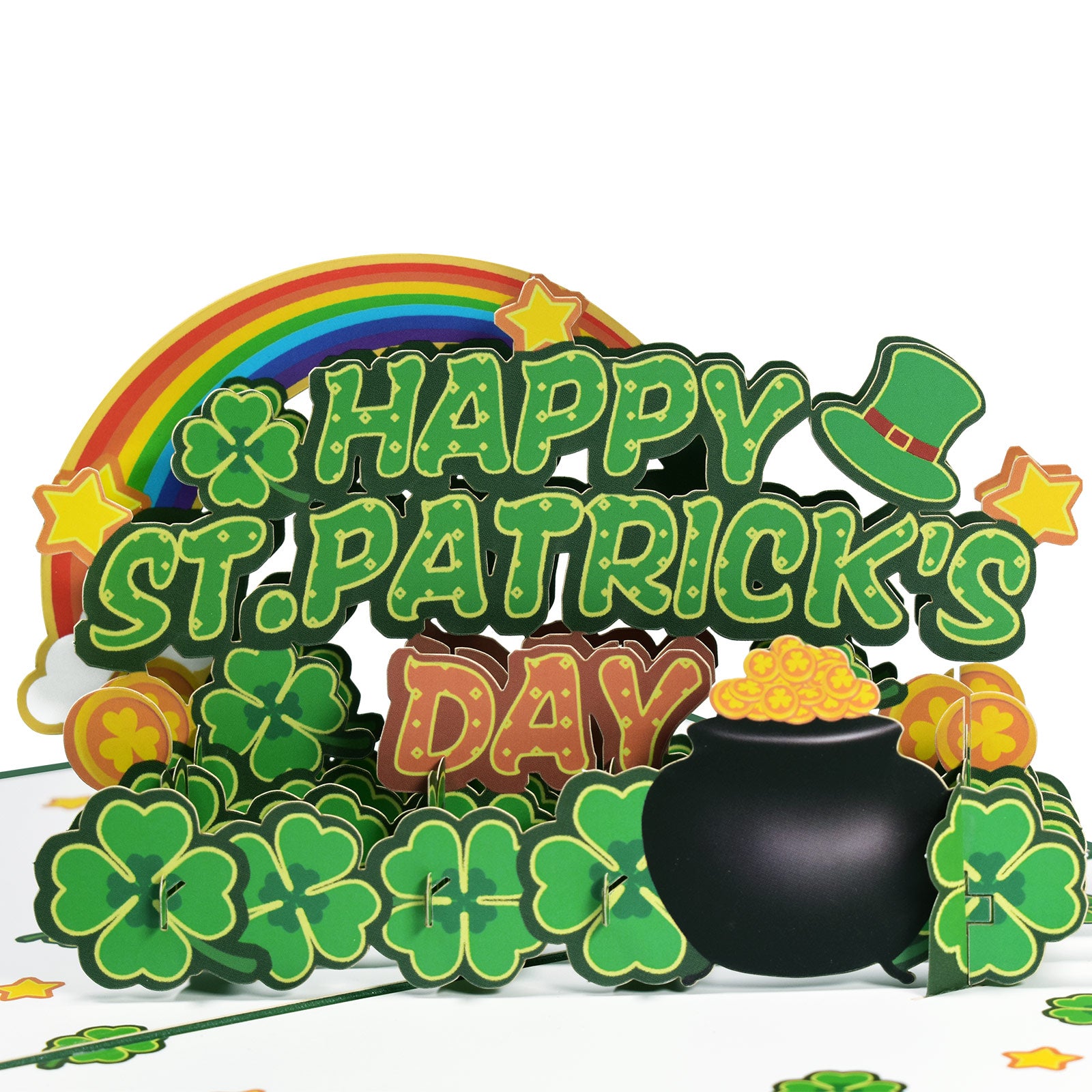 3D Four Leaf Clover Pop Up Card for St. Patrick's Day