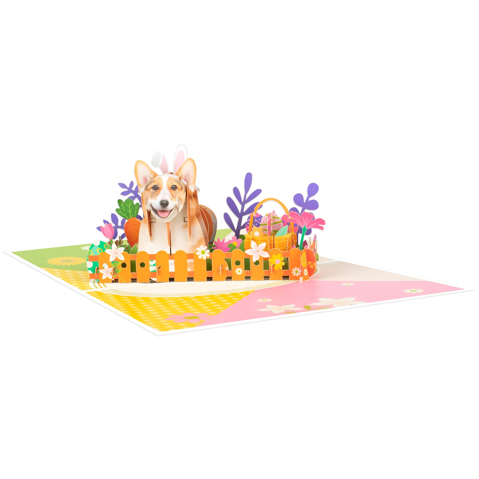 Easter Corgi 3D Pop Up Card