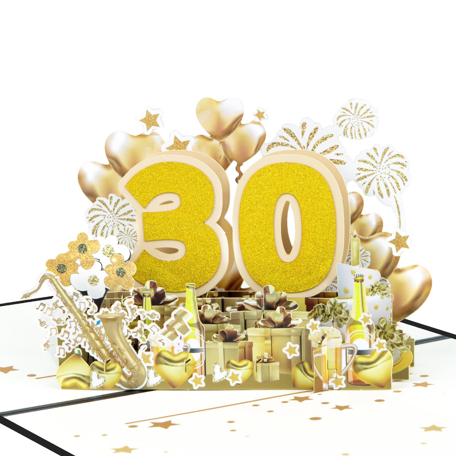 Happy Milestone Anniversary Pop Up Card with 3D Number