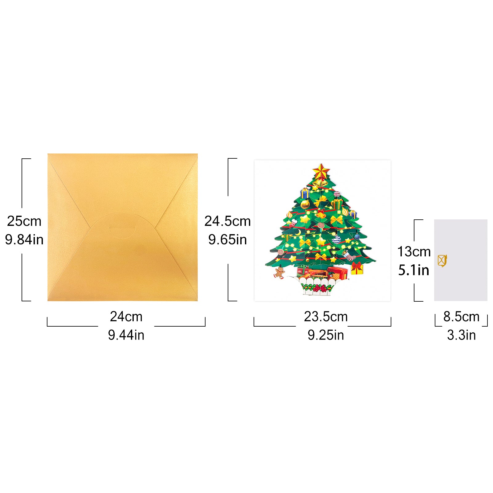 3D Christmas Tree Pop Up Bouquet Card