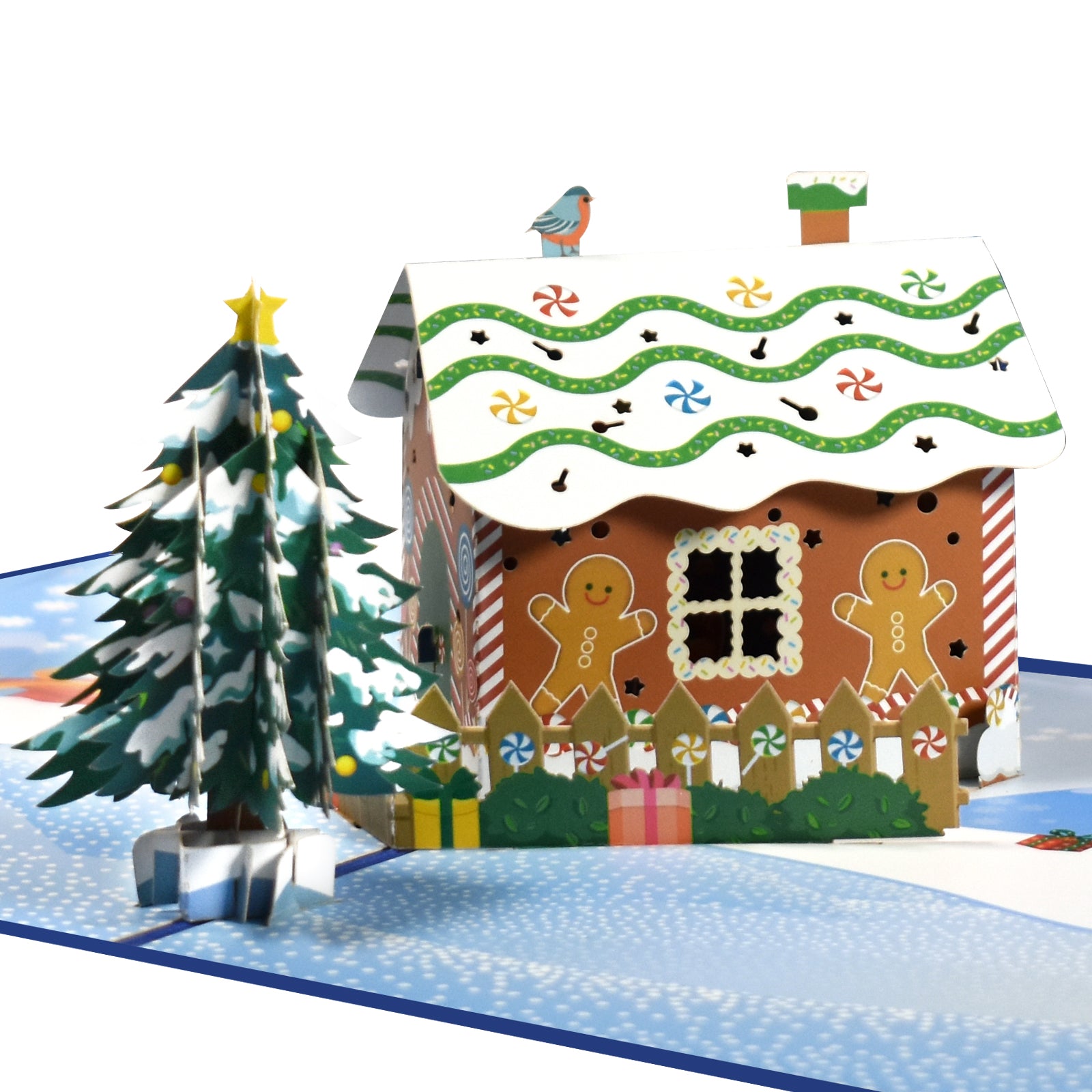 Gingerbread House Christmas Tree Pop Up Card