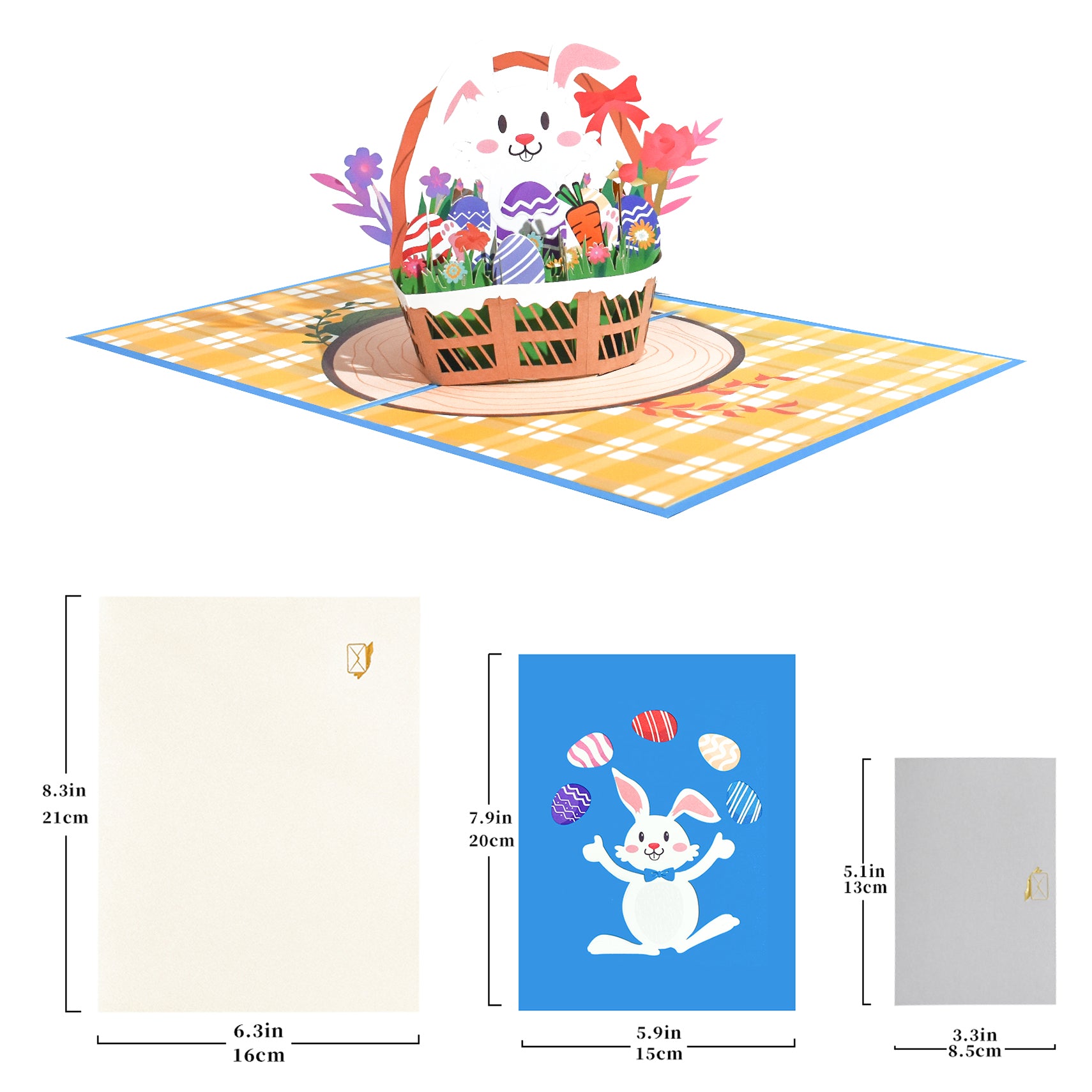 Easter Basket Bunny Pop Up Card