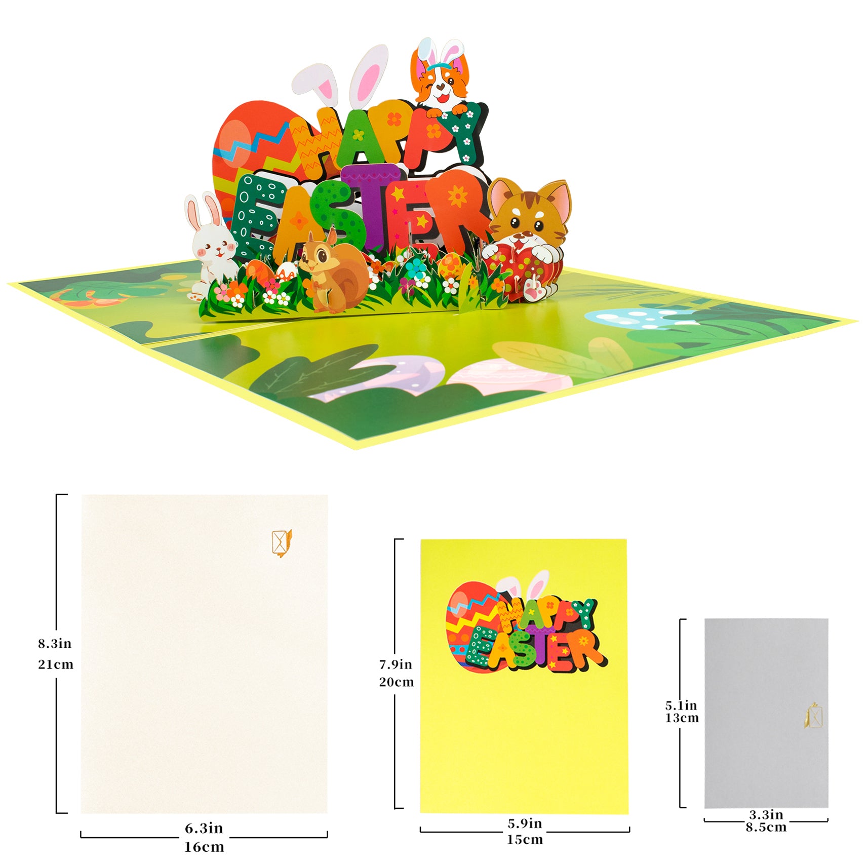 Animals Party Pop Up Card for Easter