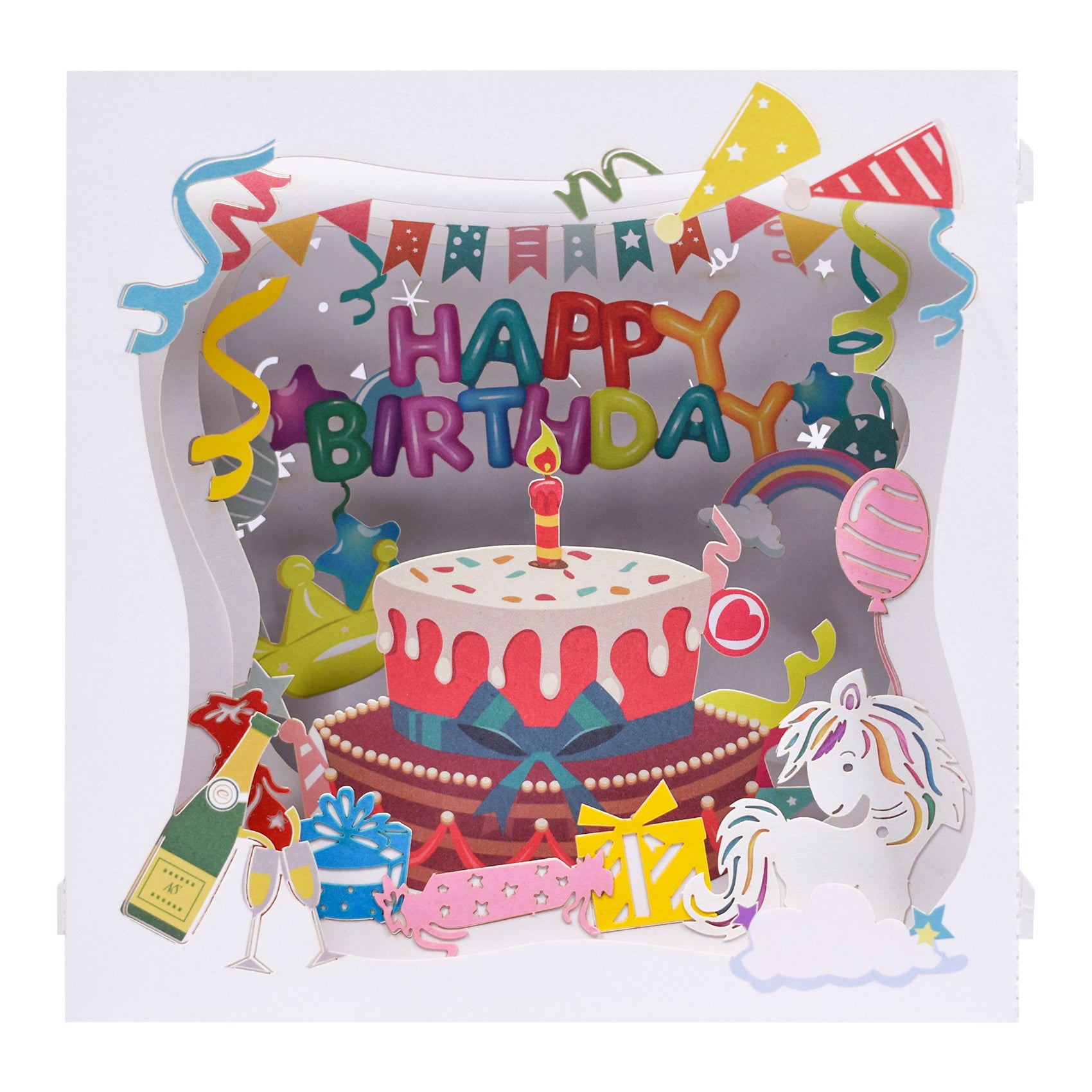 3D Birthday Box Pop Up Card