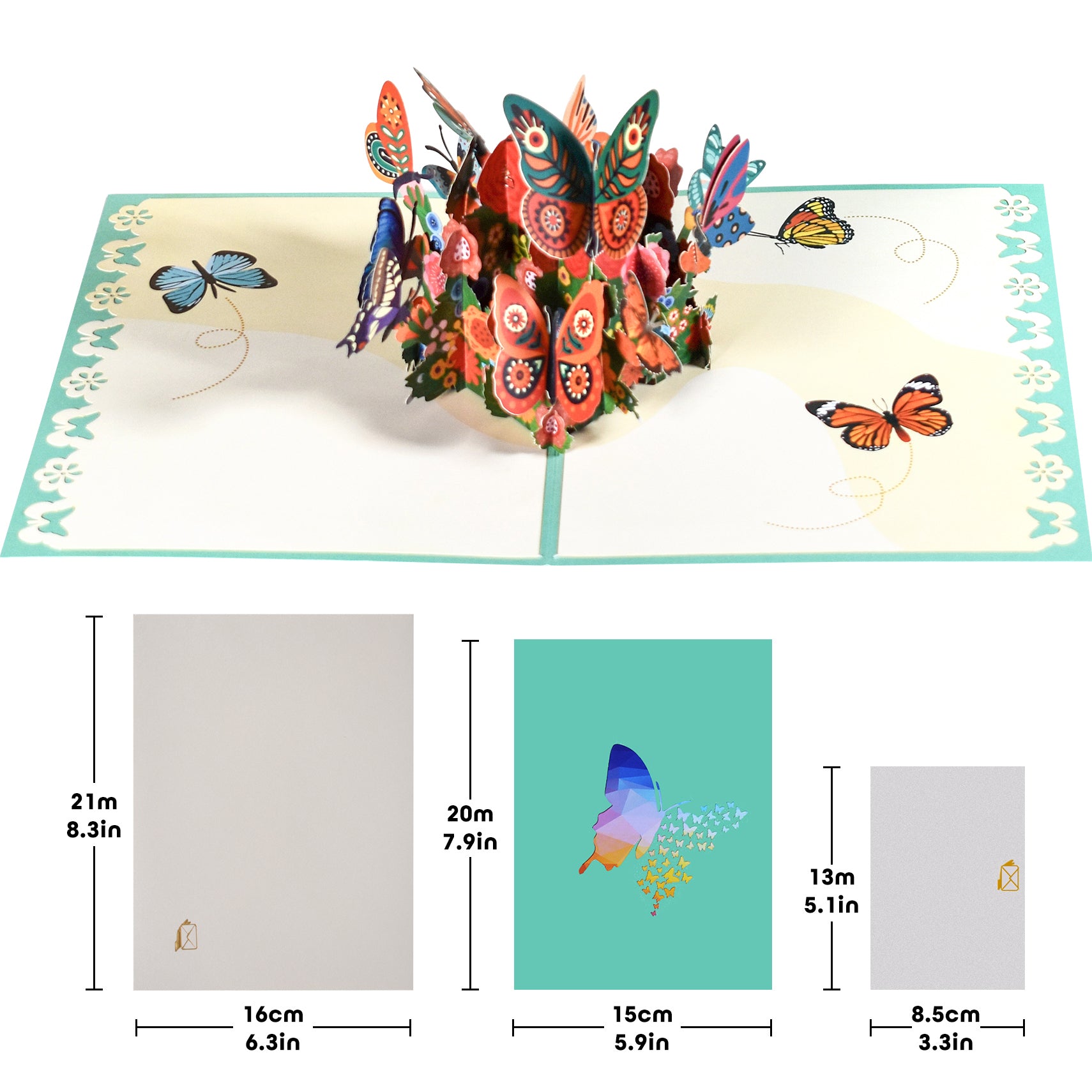 3D Flying Butterflies Pop Up Card for Birthday Mother's Day