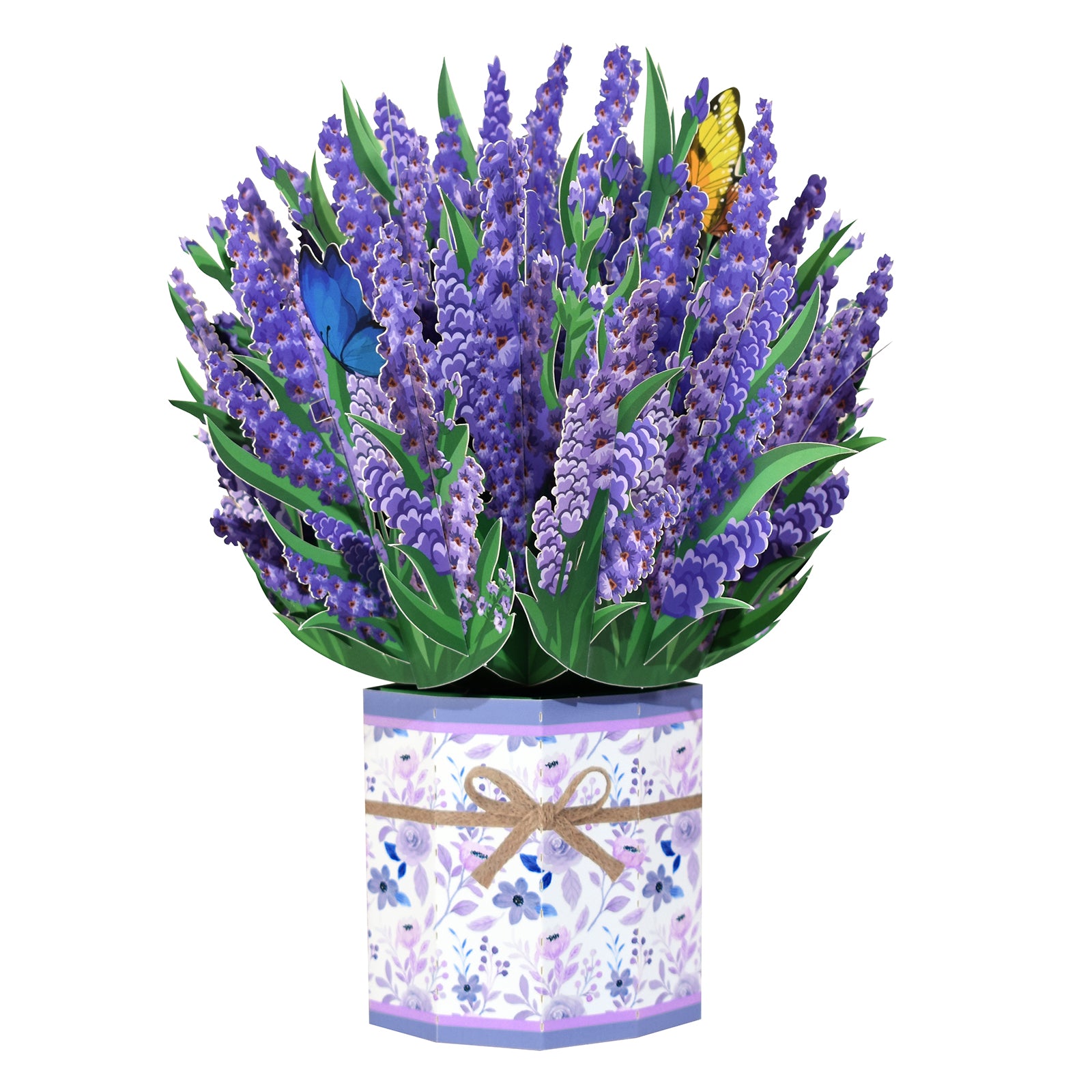 Lavender Pop Up Bouquet 3D Flowers Card