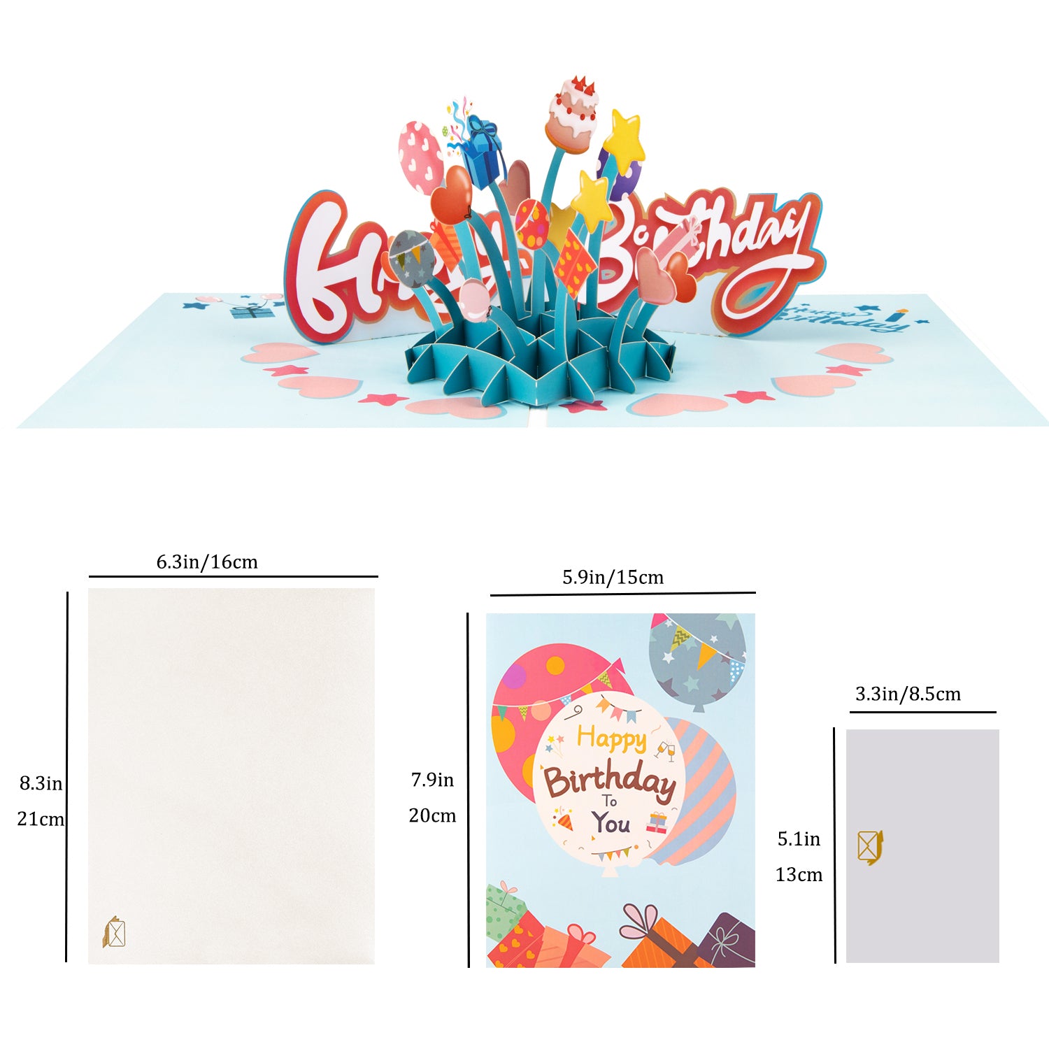 3D Happy Birthday Card Pop-up Gifts