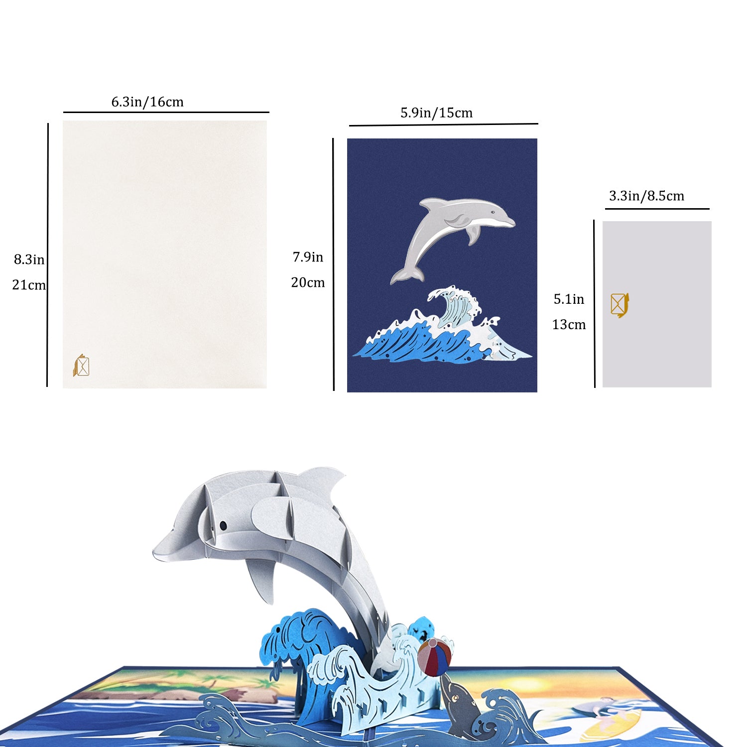 3D Dolphin Pop Up Card