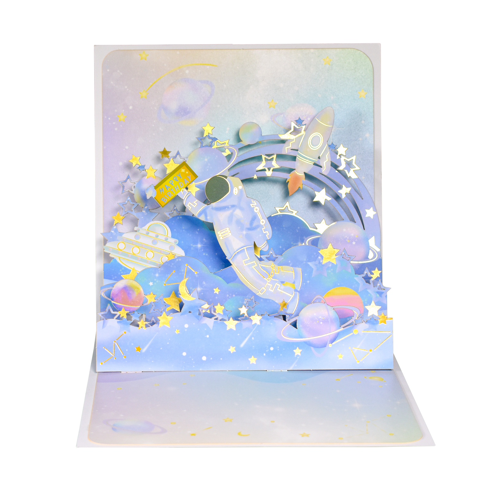 Spacewalk 3D Birthday Pop Up Card for Kids