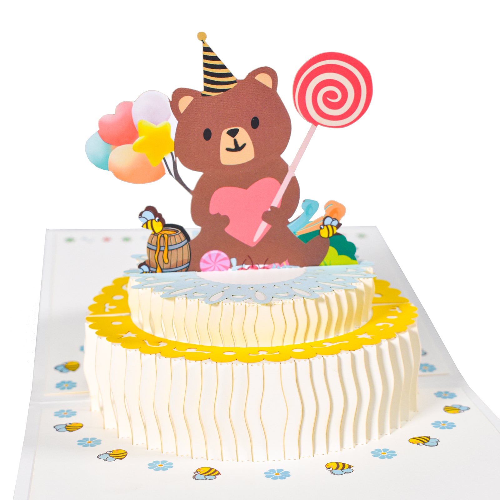 Pop Up Birthday Card for Kids 3D Bear