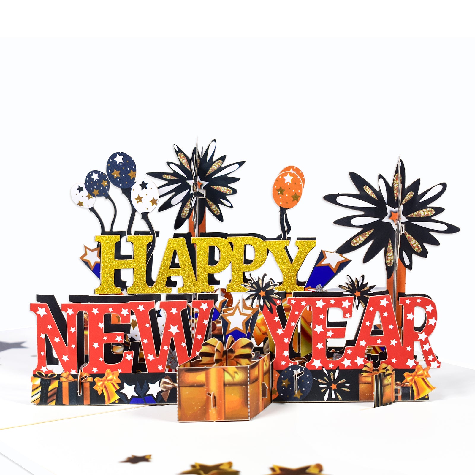 Happy New Year 3D Pop Up Card