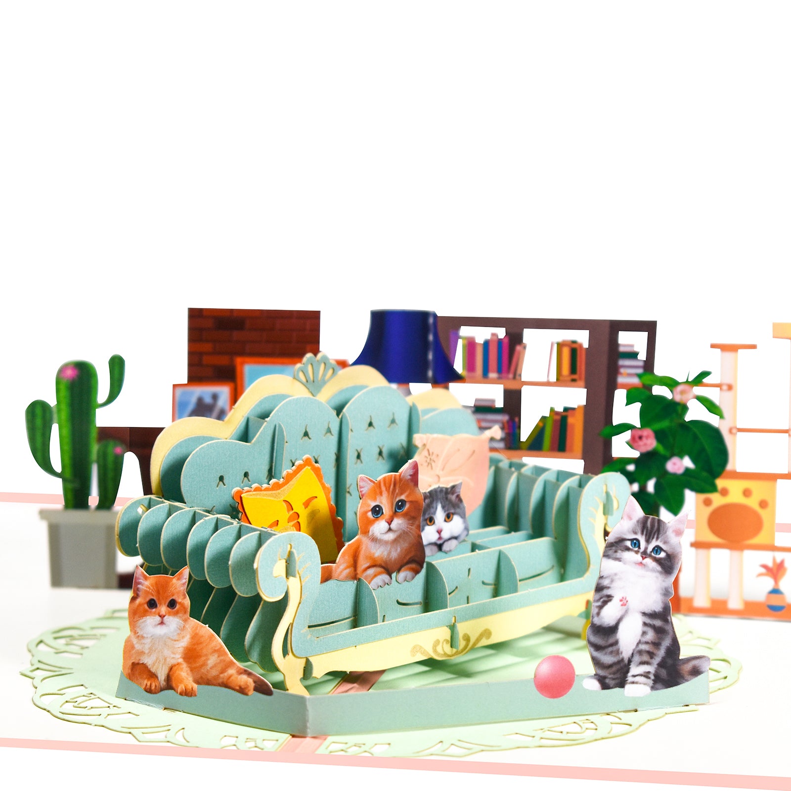 Cats on a Sofa 3D Pop Up Card