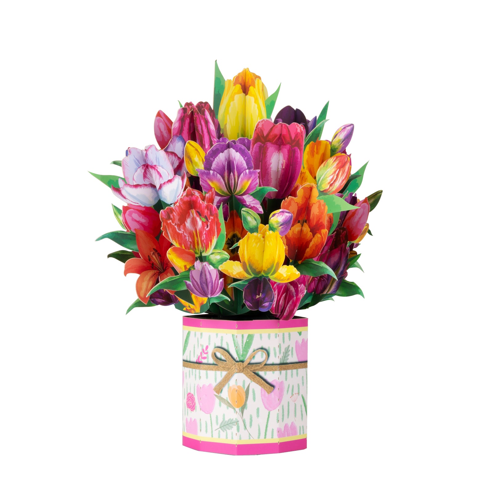 Tulip Pop Up Bouquet 3D Flowers Card