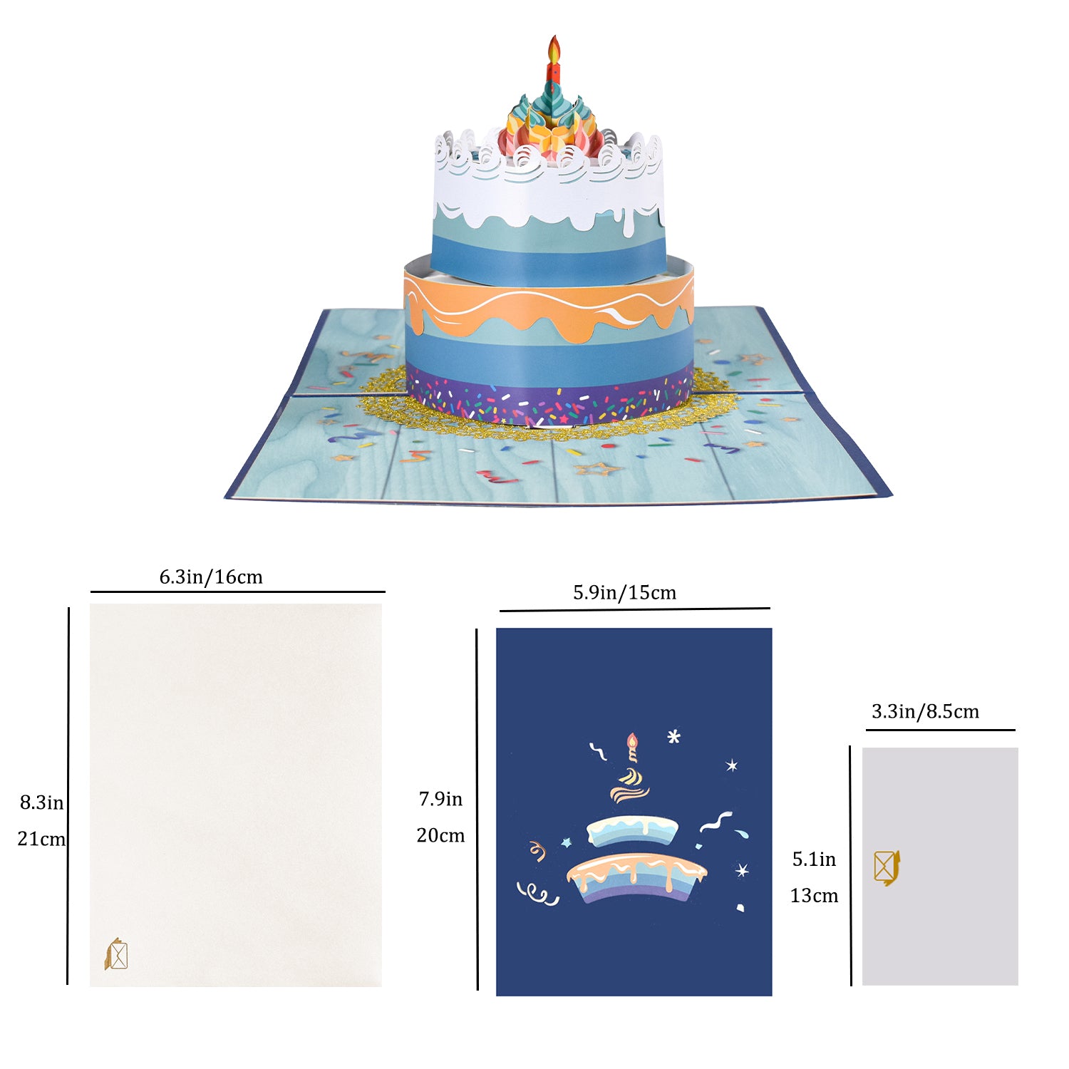 3D Birthday Cake Pop Up Card